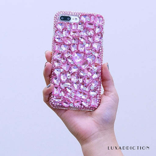 pink crystals iphone 7 plus case
