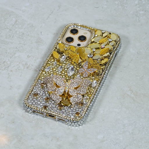 GOLDEN GAGA WITH DIAMOND BUTTERFLIES Design (Style 828)