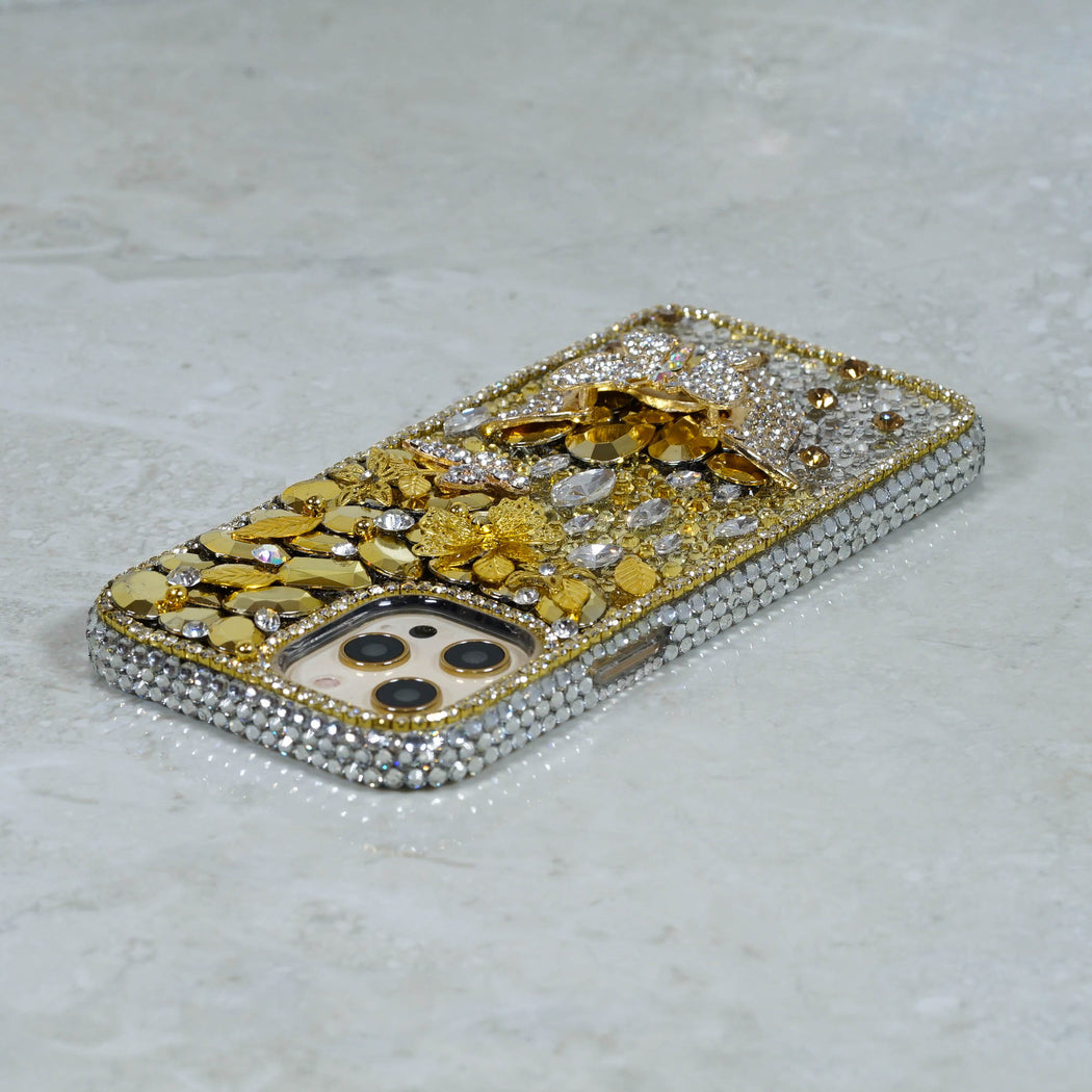 GOLDEN GAGA WITH DIAMOND BUTTERFLIES Design (Style 828)