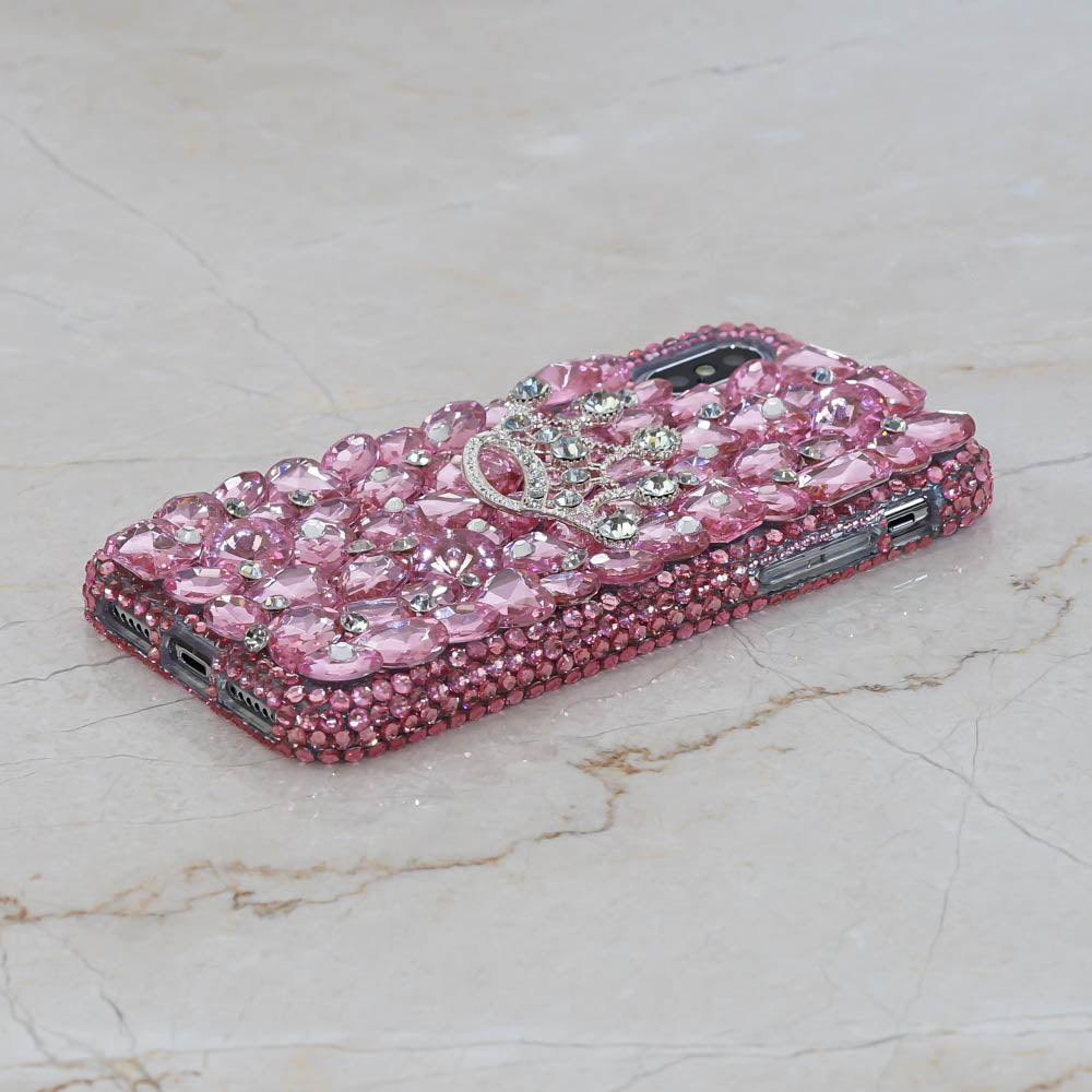 pink crown iphone xs case