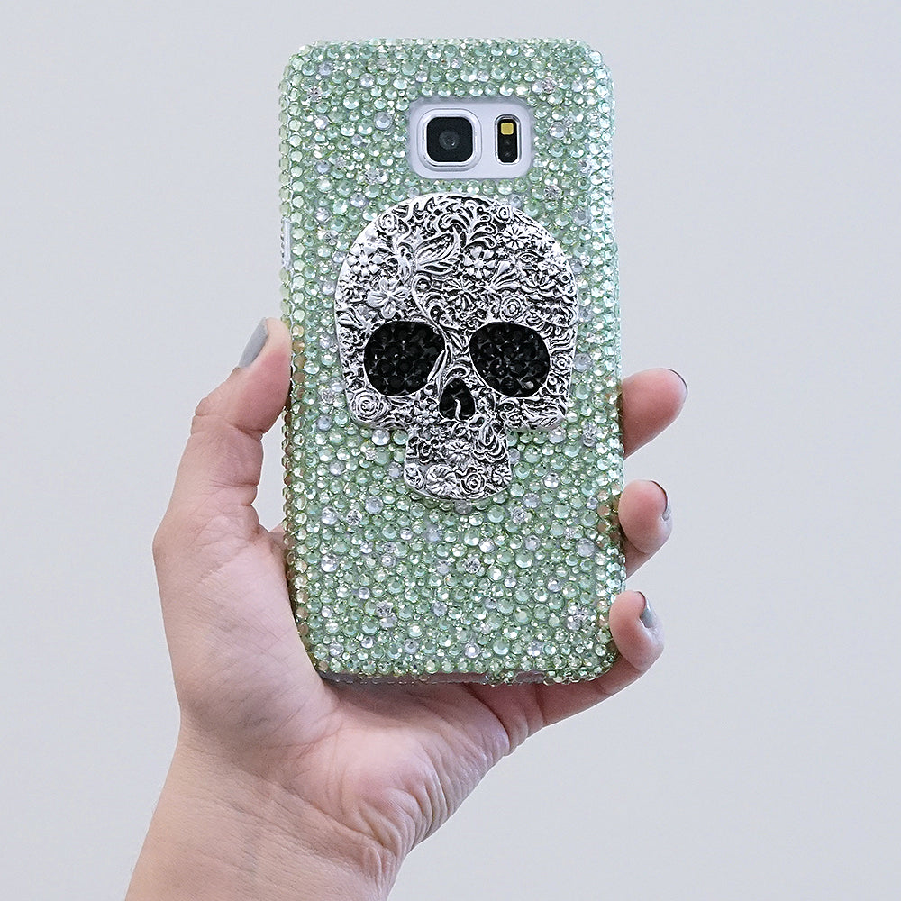 Large Skull with Lime Green Background Design (Style 866)