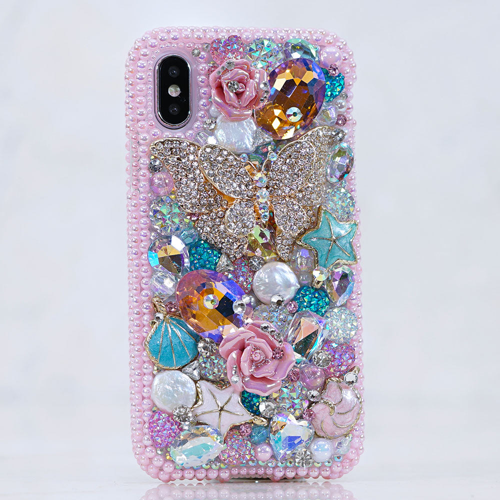 pink pearls iphone xs case