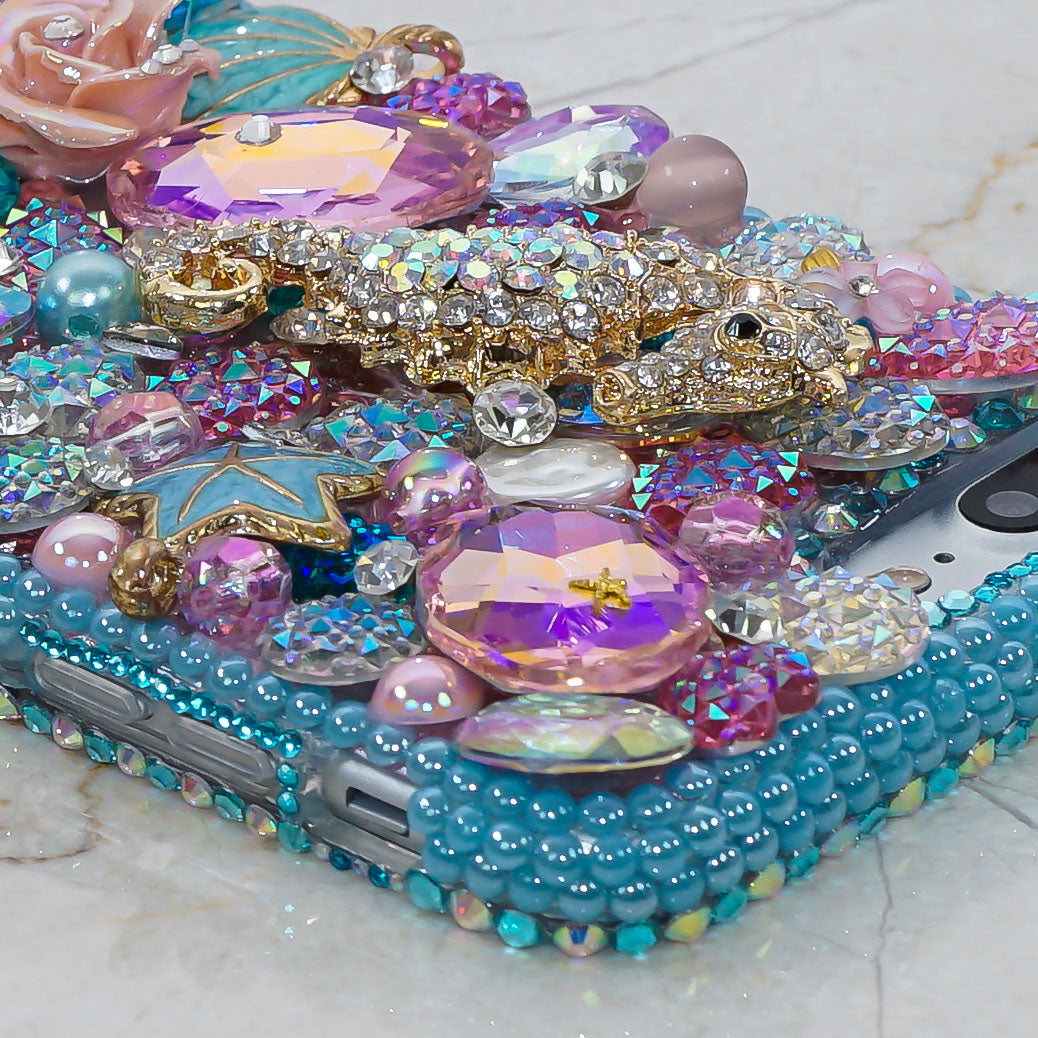seahorse crystals iphone case