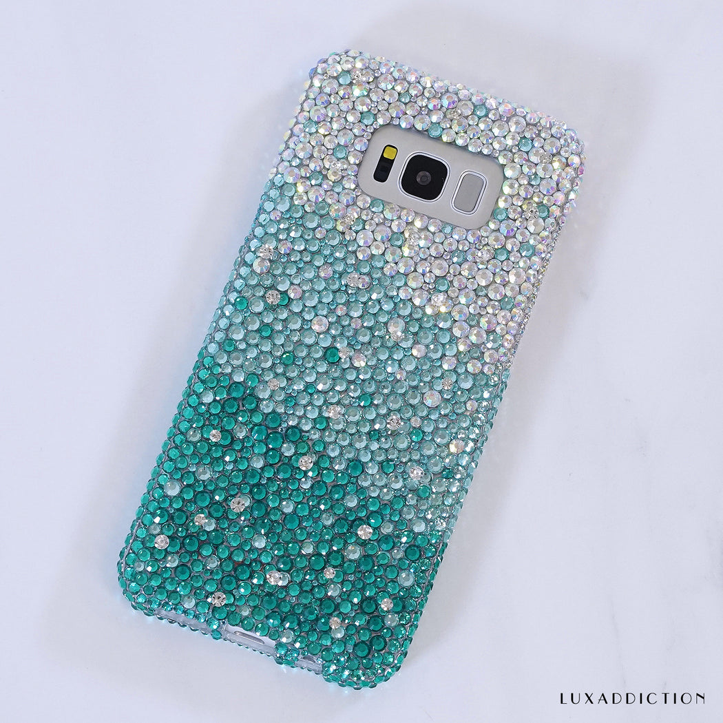 Turquoise crystals Samsung S8 Plus case