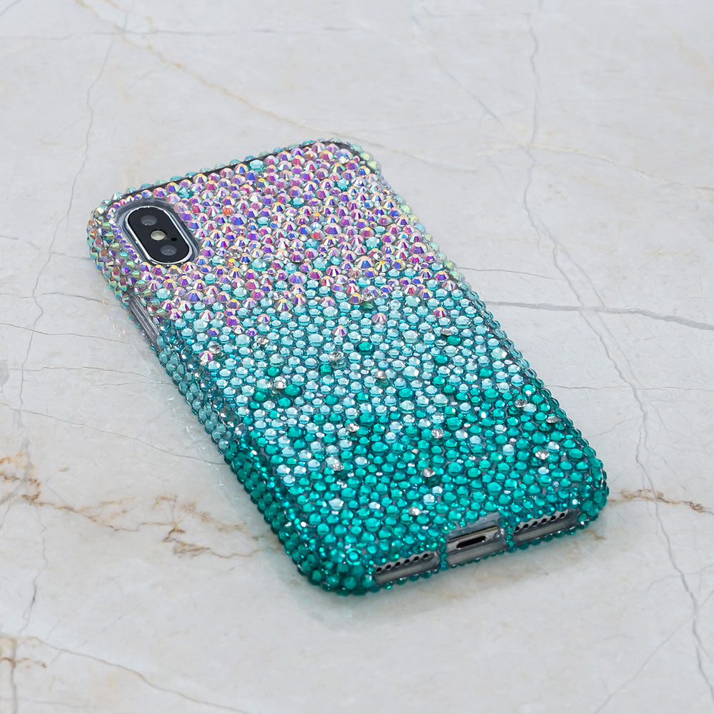 Turquoise Crystals iphone Xr case
