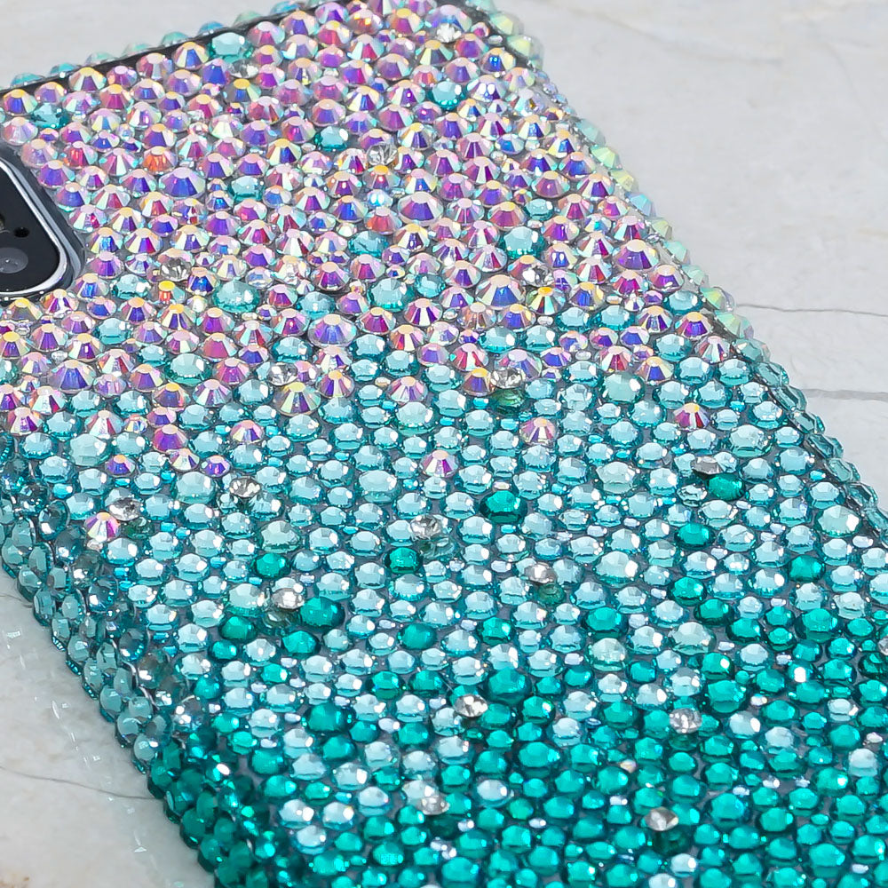 Turquoise Crystals  iphone Xs max case