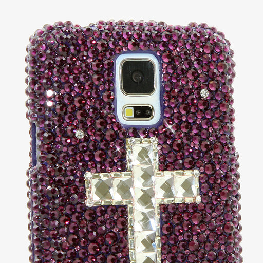 Dark Purple Cross Design case made for Samsung Note 4