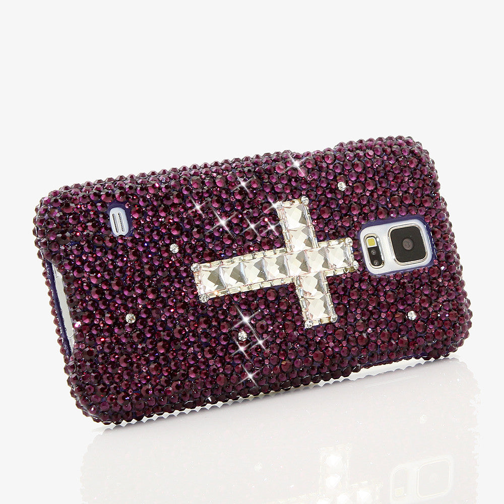 Dark Purple Cross Design case made for Samsung Note 4